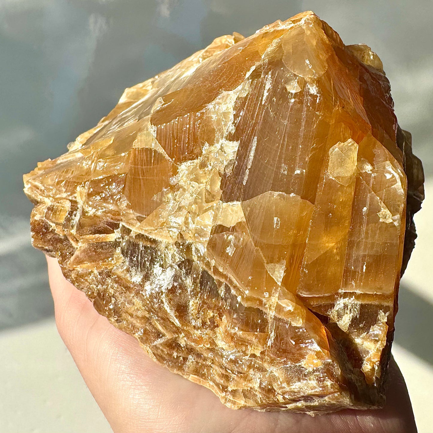 Honey Calcite Chunk