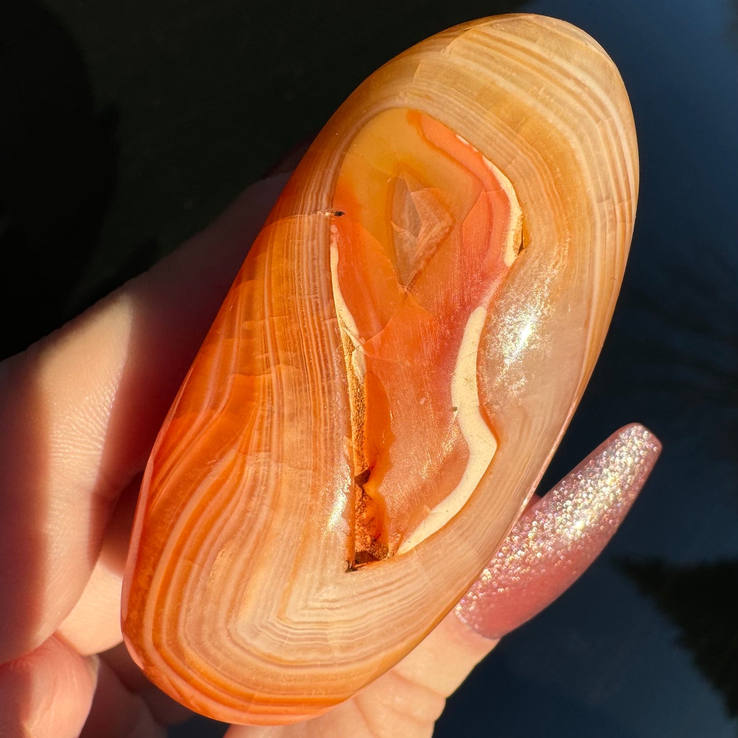 Natural Red Carnelian Palmstone