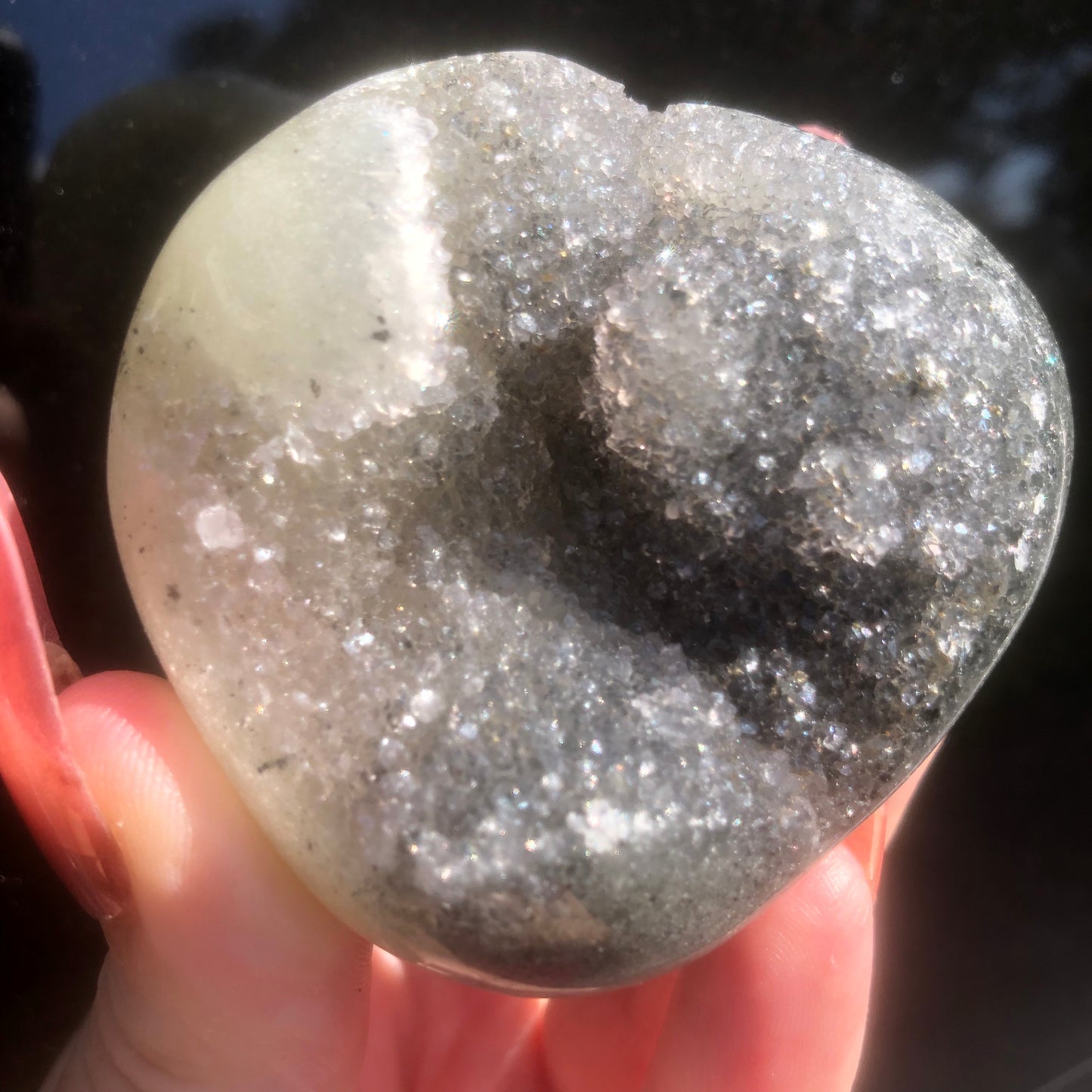 Druzy Rainbow Amethyst Palmstone