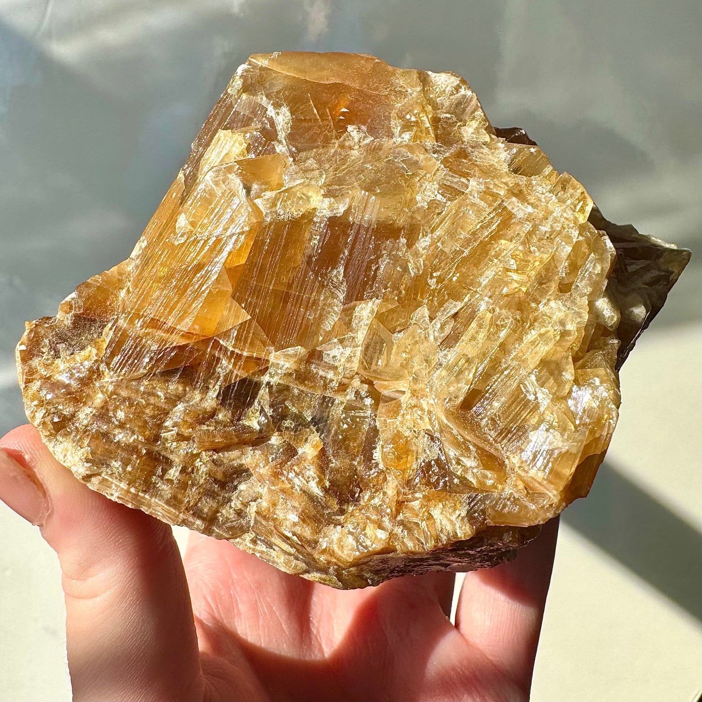 Honey Calcite Chunk