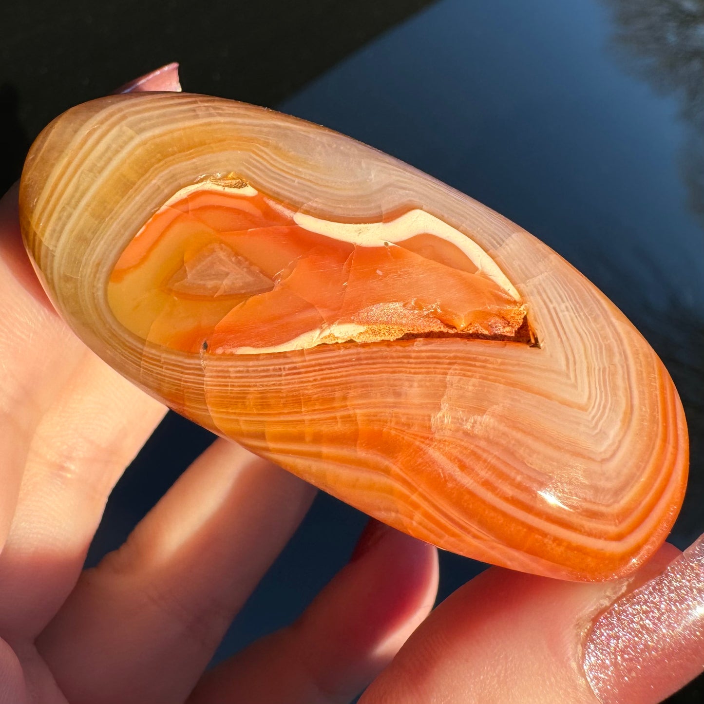 Natural Red Carnelian Palmstone