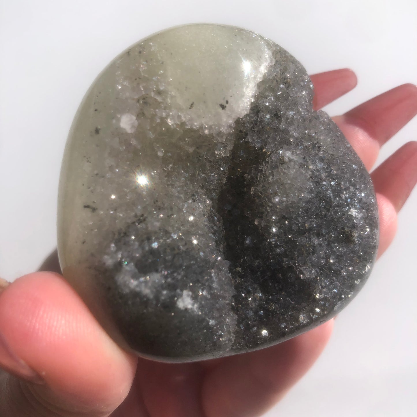 Druzy Rainbow Amethyst Palmstone