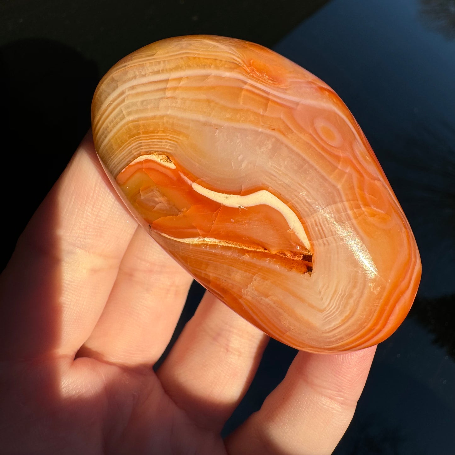 Natural Red Carnelian Palmstone