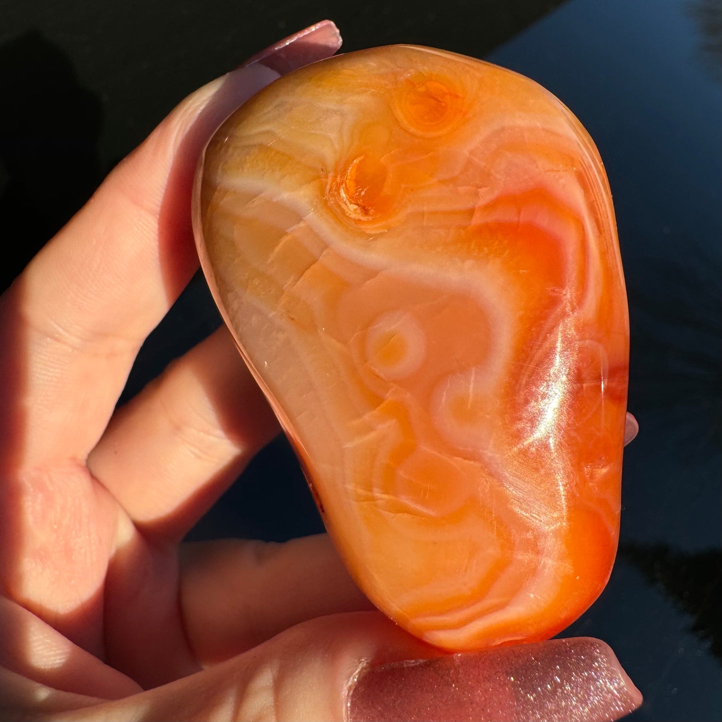 Natural Red Carnelian Palmstone