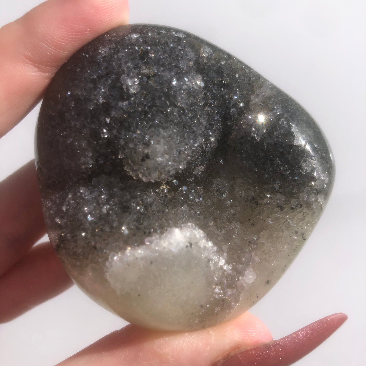 Druzy Rainbow Amethyst Palmstone