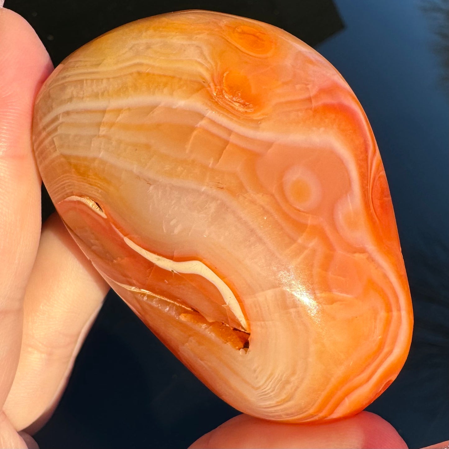 Natural Red Carnelian Palmstone