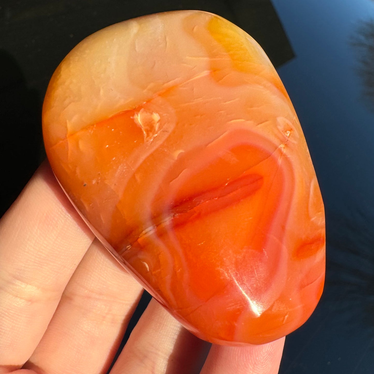 Natural Red Carnelian Palmstone
