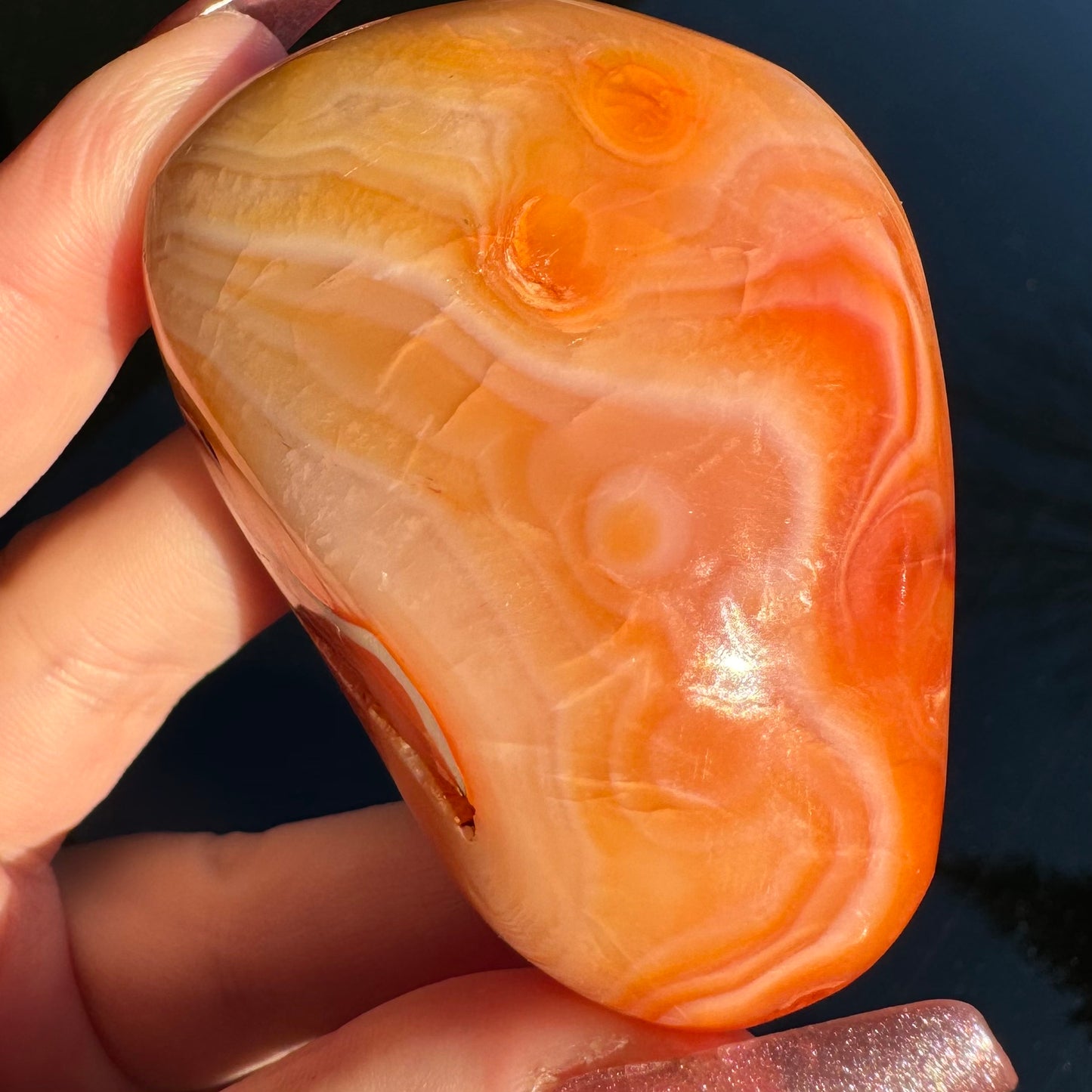 Natural Red Carnelian Palmstone