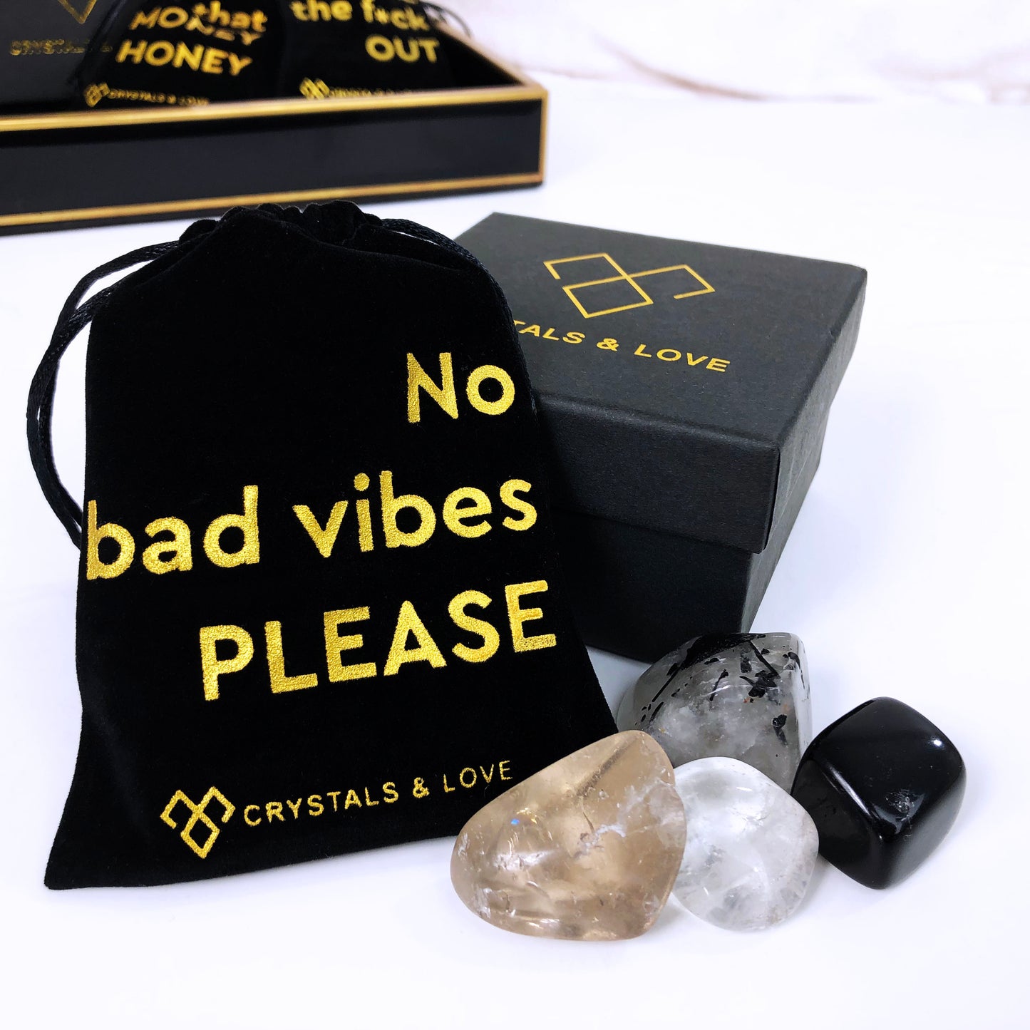NO BAD VIBES PLEASE - Crystals Set