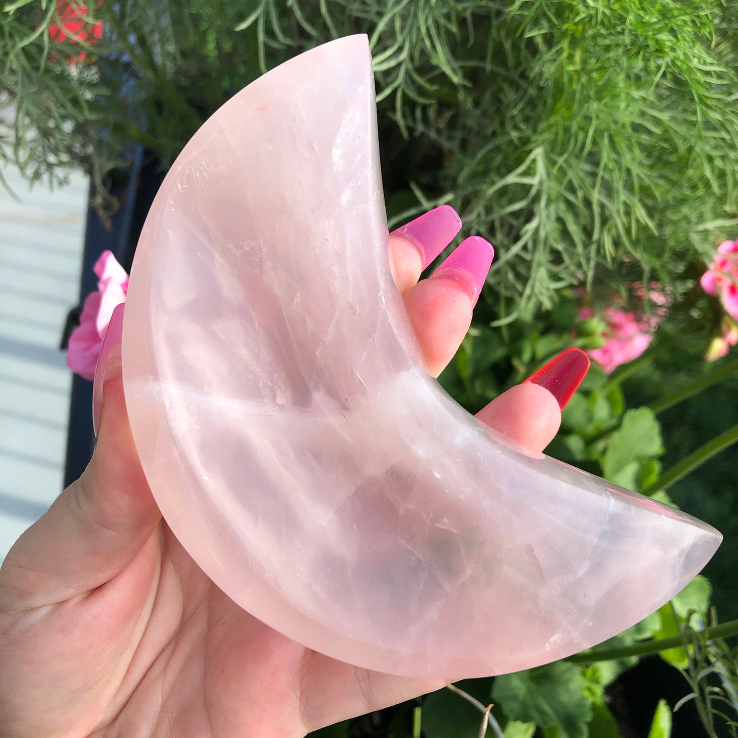 Rose Quartz Moon Bowl