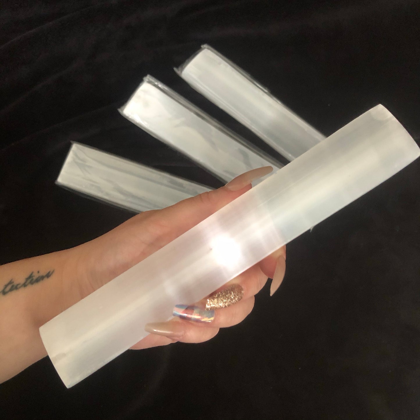 Polished Charging Selenite Wand Plate