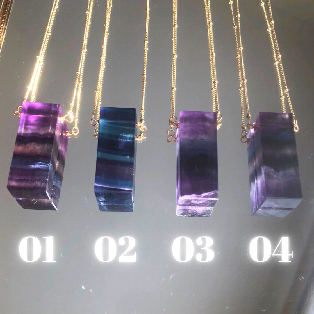 Fluorite Slice Necklace