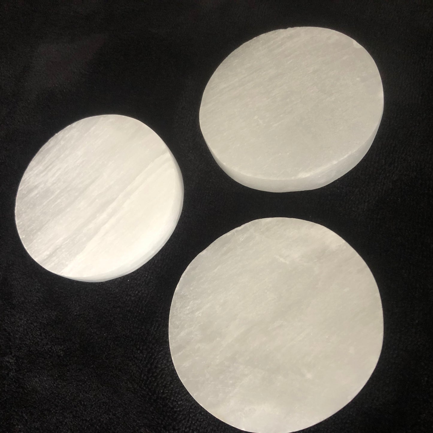 Selenite Round Charging Plate