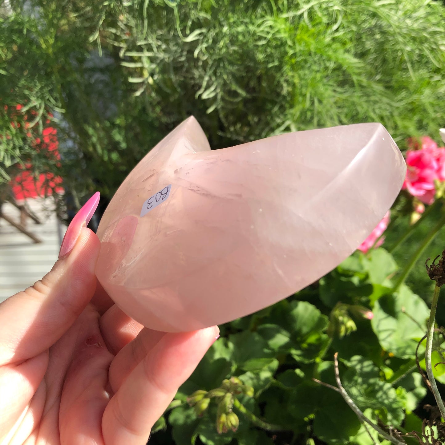 Rose Quartz Moon Bowl