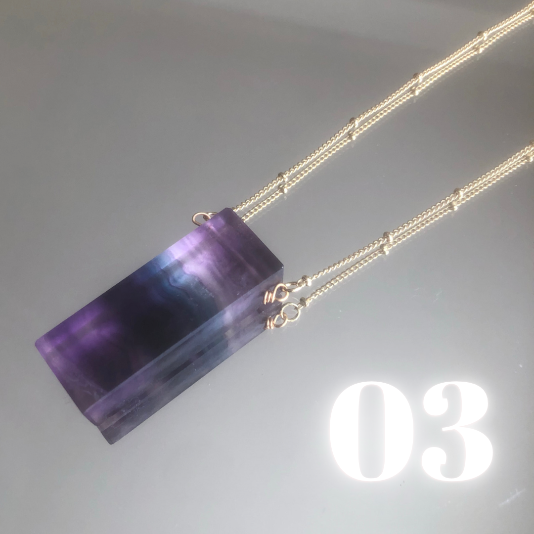 Fluorite Slice Necklace