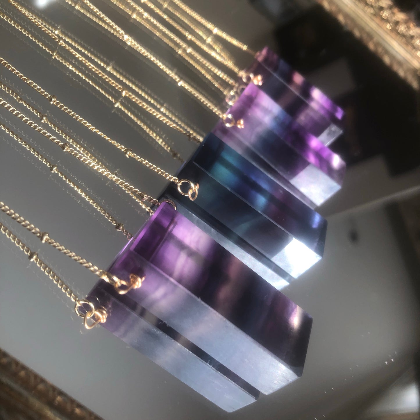 Fluorite Slice Necklace