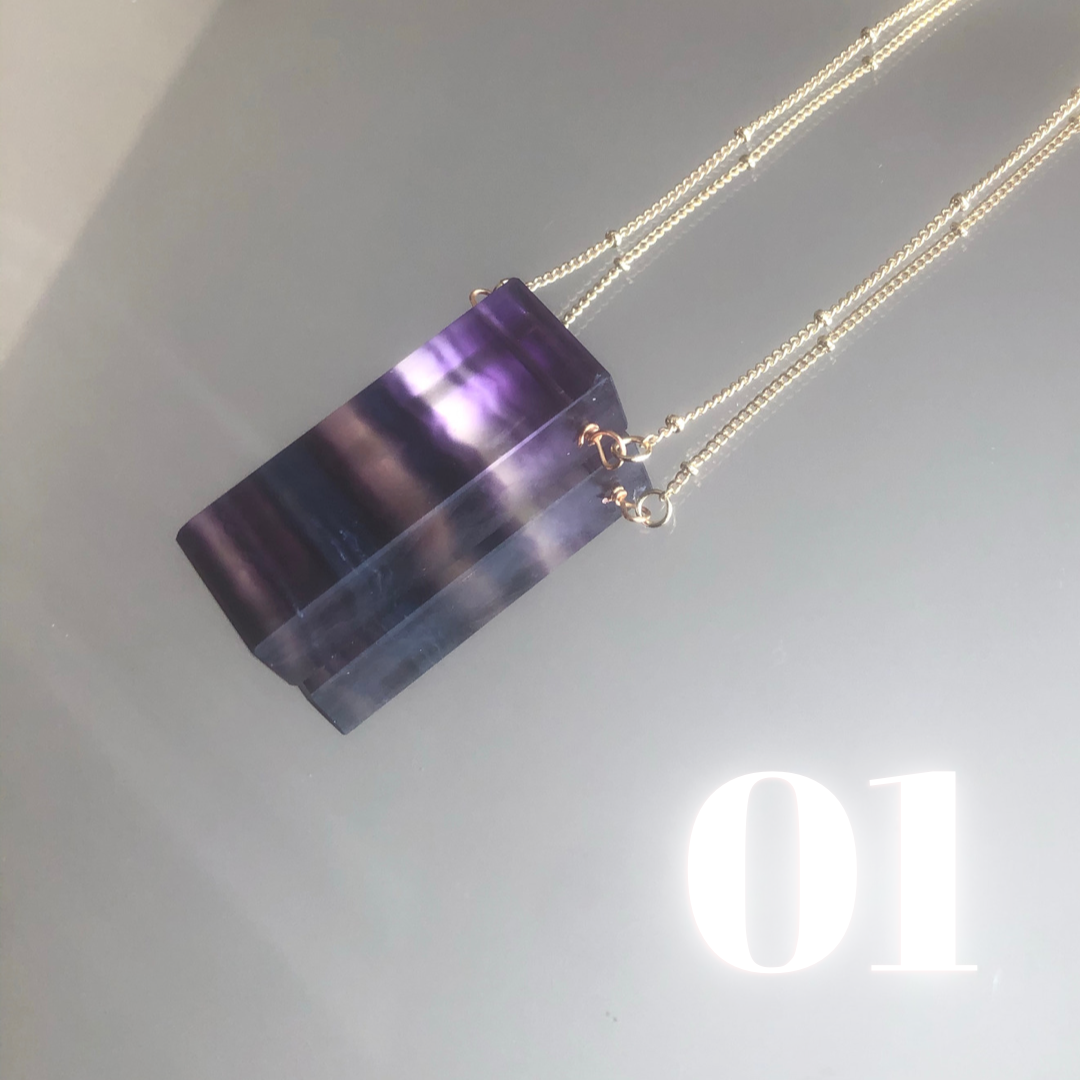 Fluorite Slice Necklace