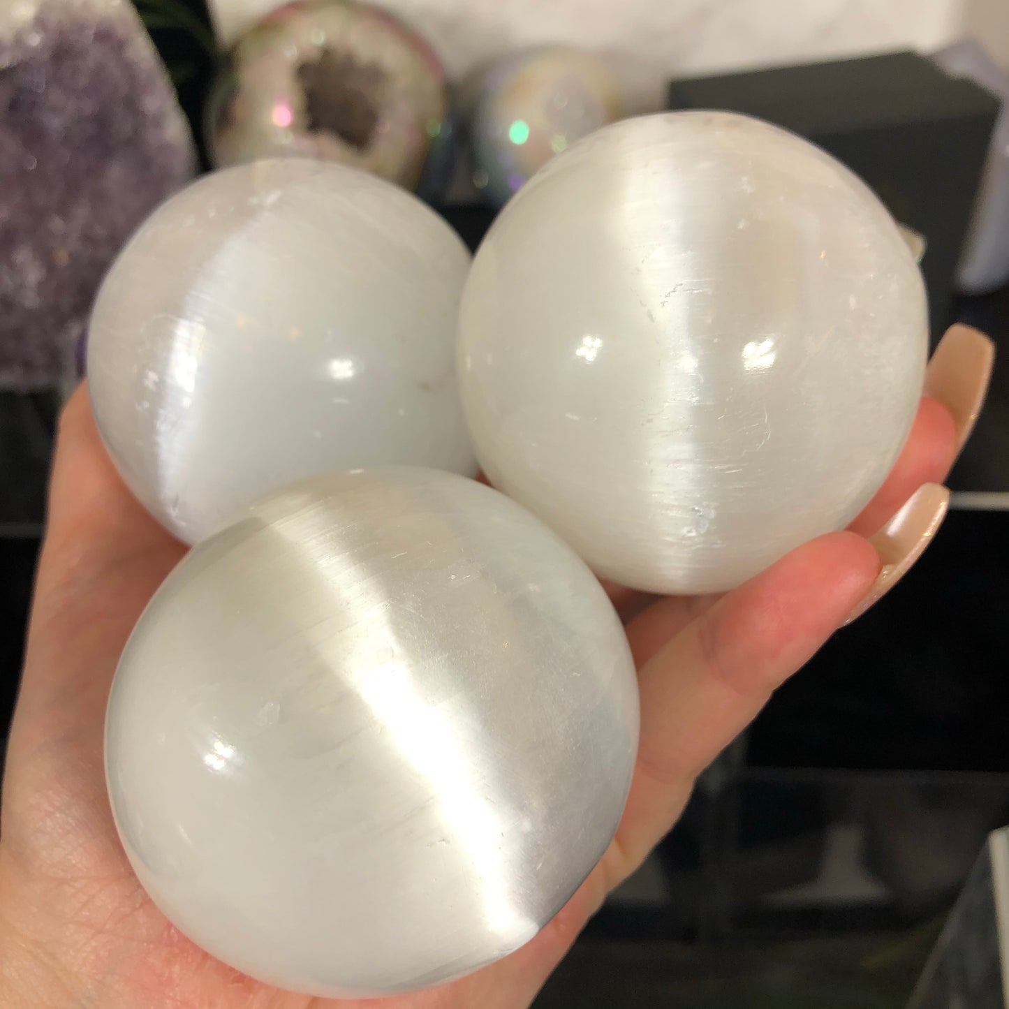 One Medium Selenite Sphere