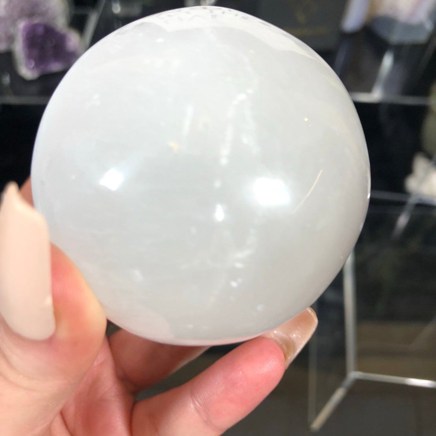 One Medium Selenite Sphere