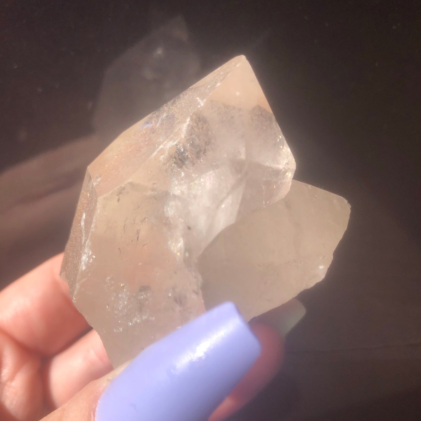 Clear Quartz Crystal Point Cluster
