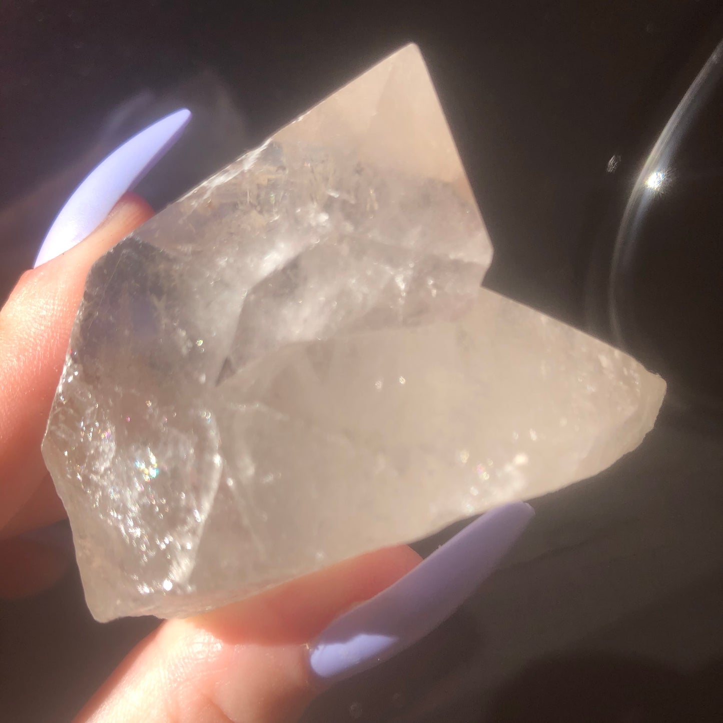 Clear Quartz Crystal Point Cluster