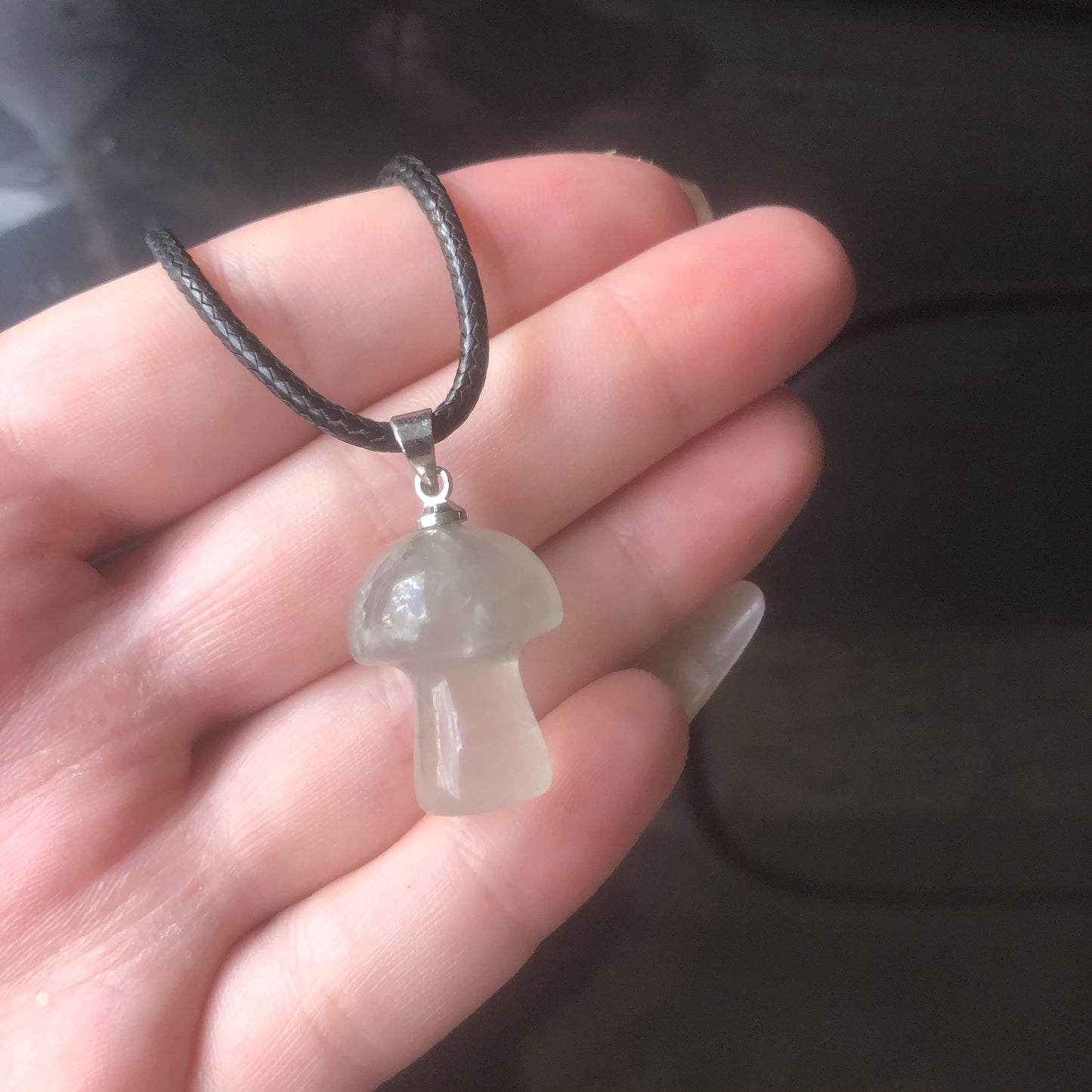 Fluorite Mushroom Pendant