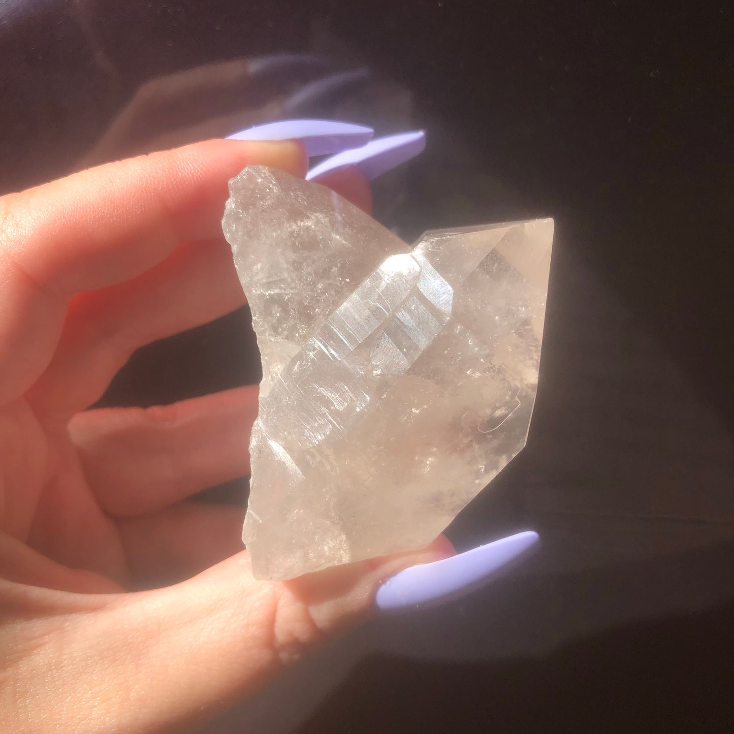 Clear Quartz Crystal Point Cluster