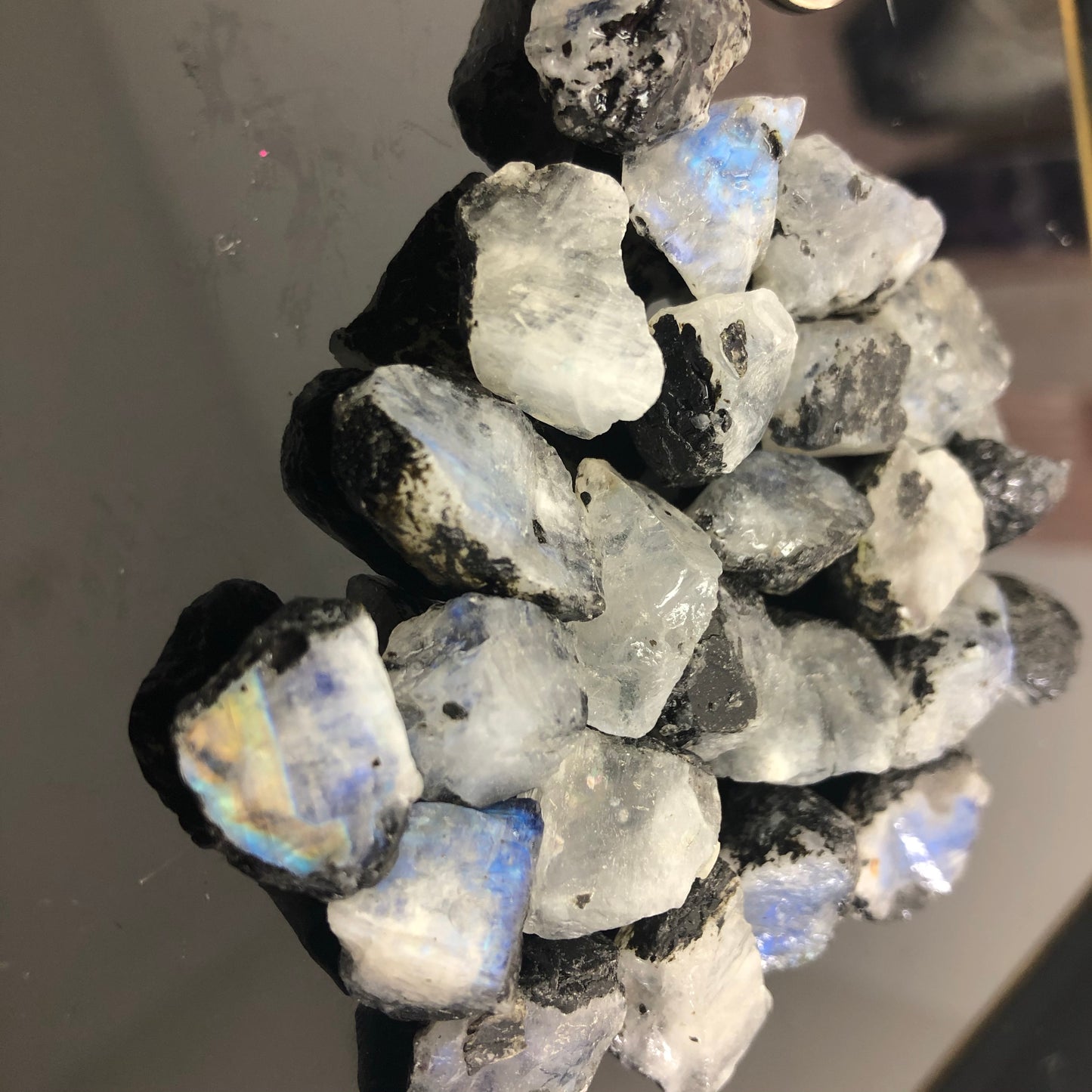 Raw High Quality Rainbow Moonstone with amazing flashes!!