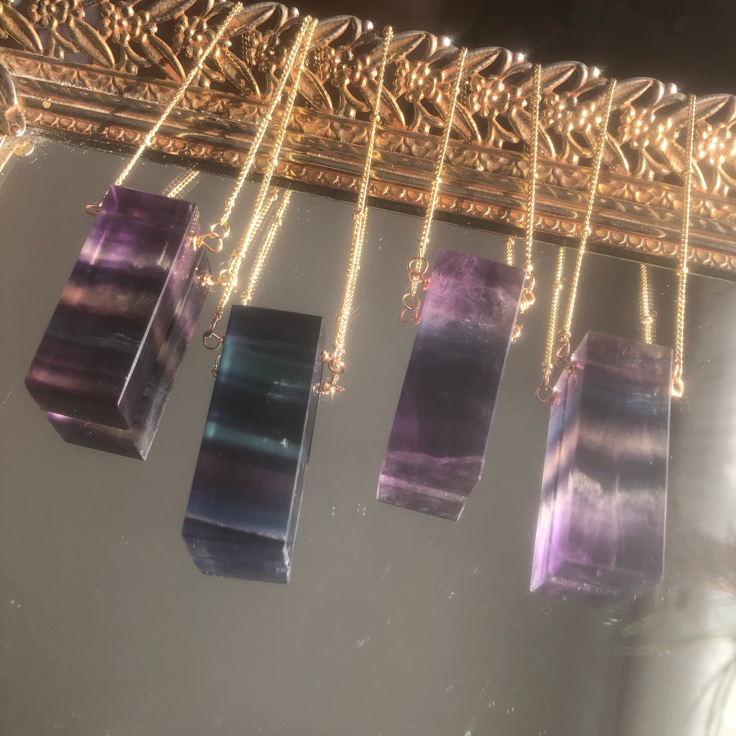 Fluorite Slice Necklace