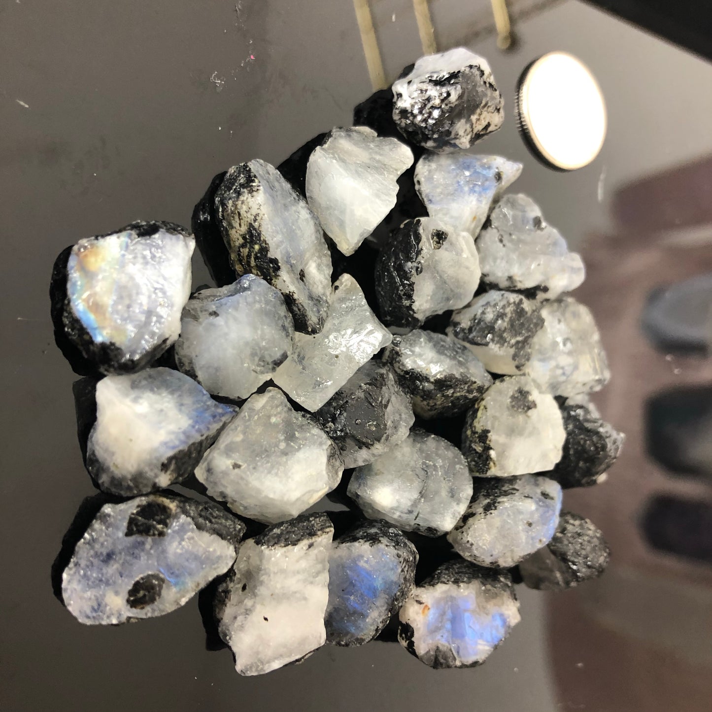 Raw High Quality Rainbow Moonstone with amazing flashes!!