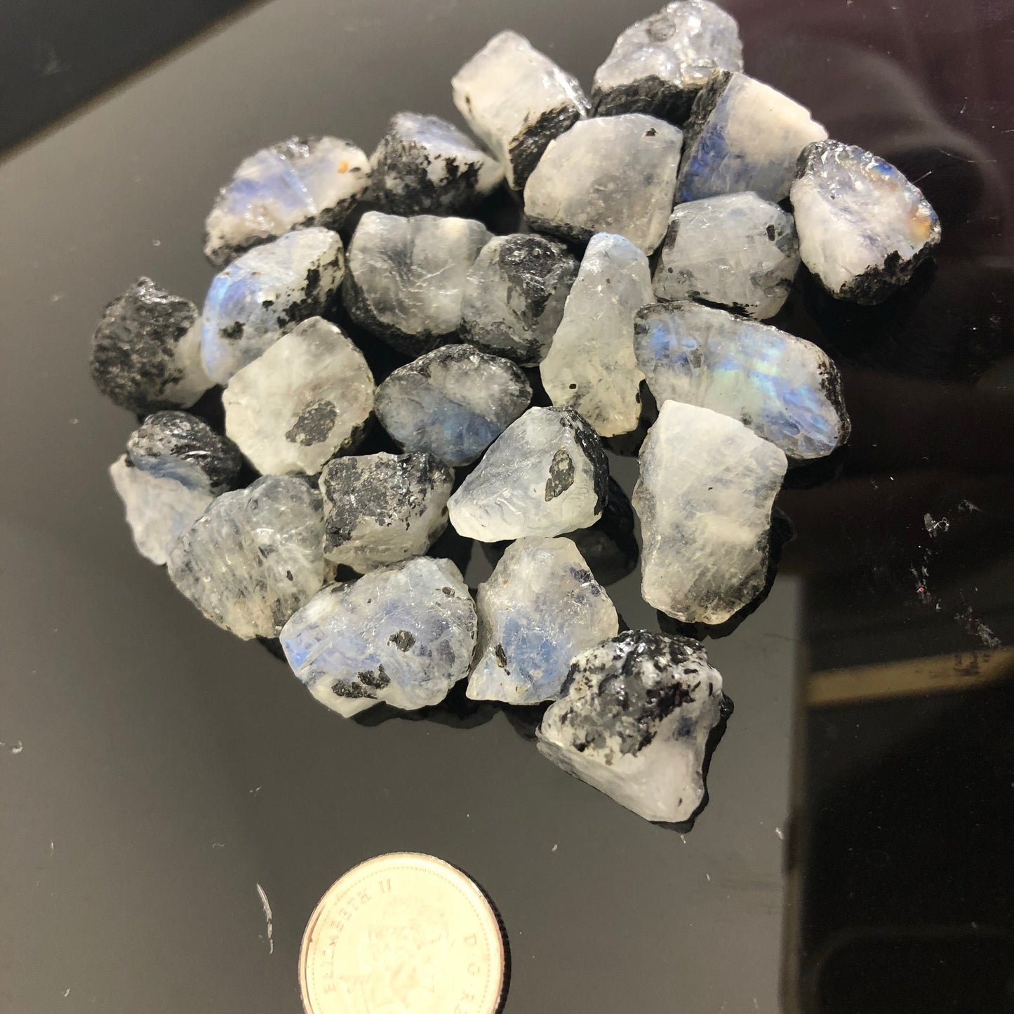 Raw High Quality Rainbow Moonstone with amazing flashes!!