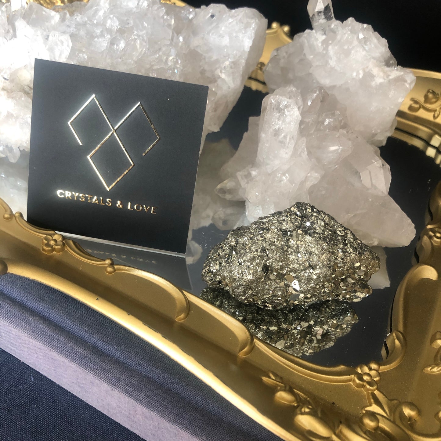 Natural Genuine Pyrite Cluster