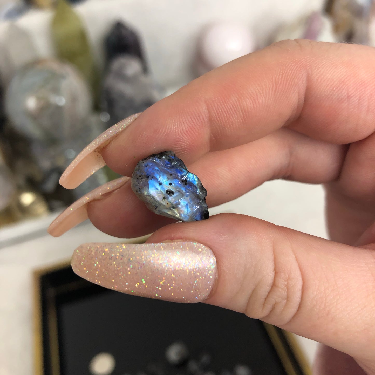 Raw High Quality Rainbow Moonstone with amazing flashes!!