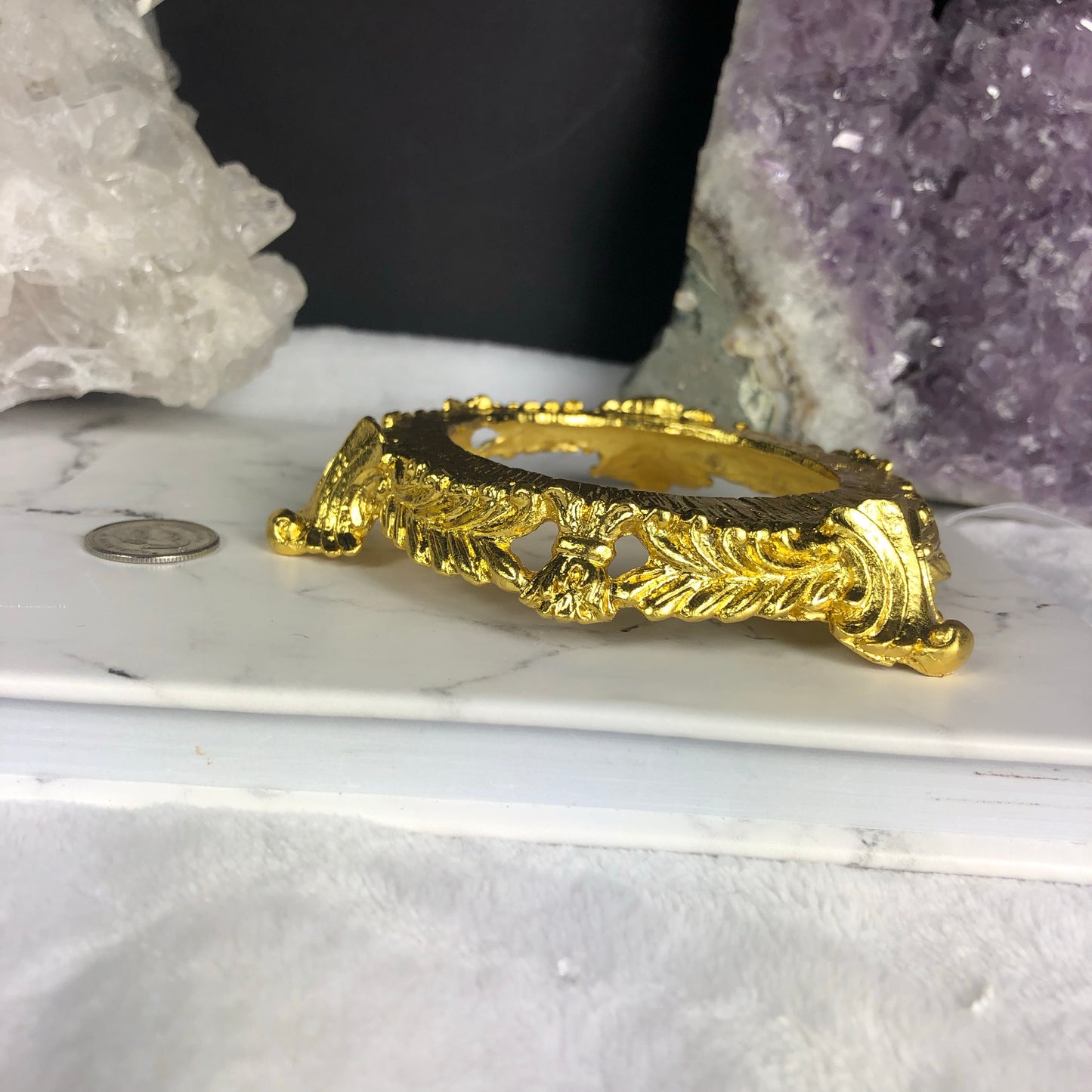 Large crystal stand - Gold