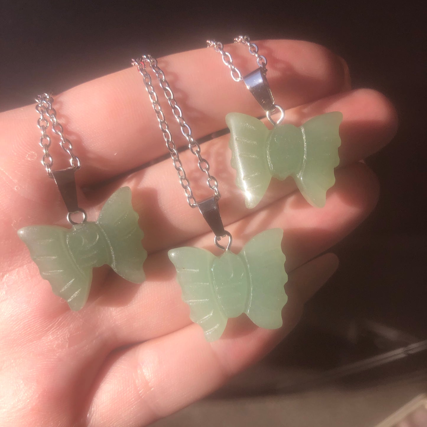 Green Aventurine Butterfly Necklace