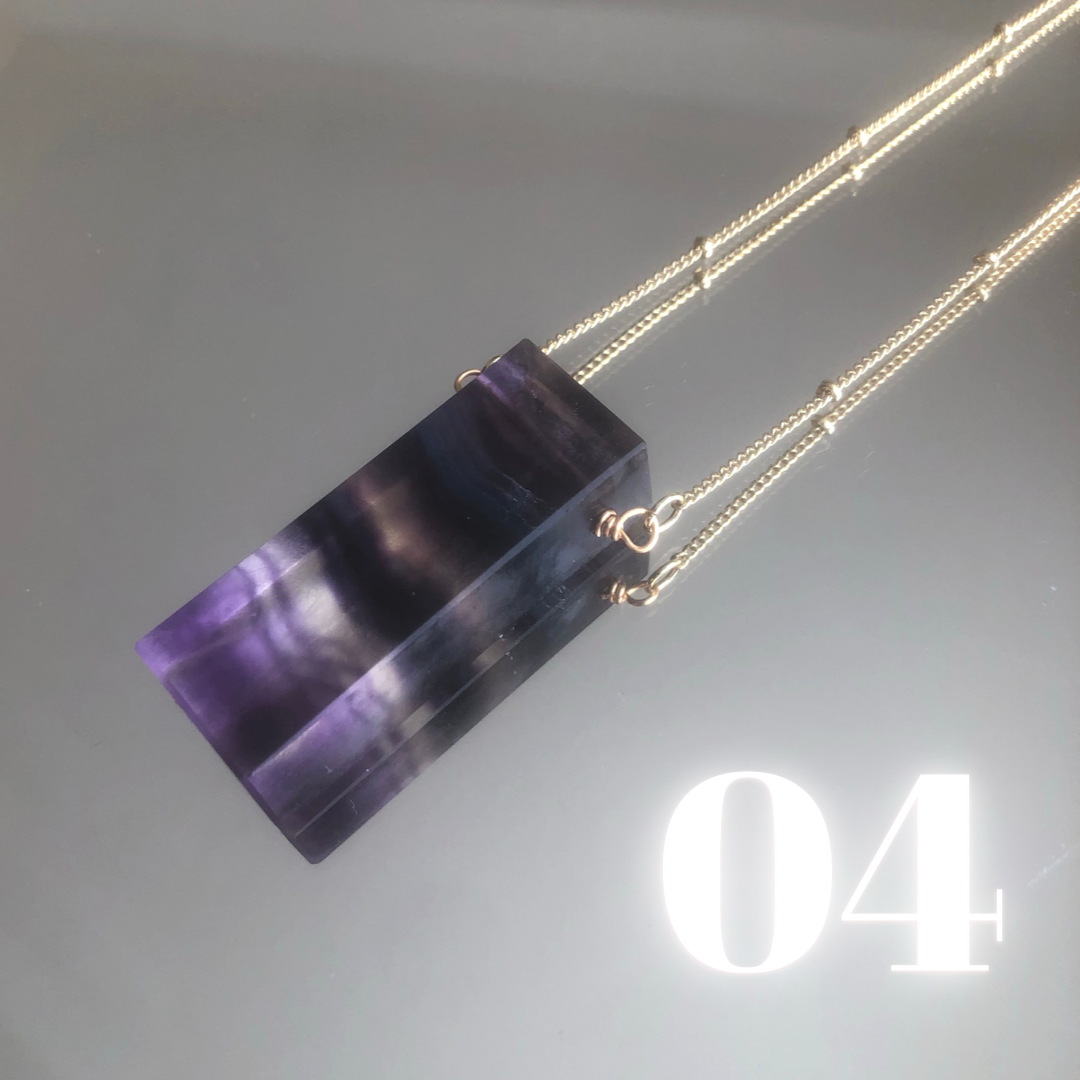 Fluorite Slice Necklace