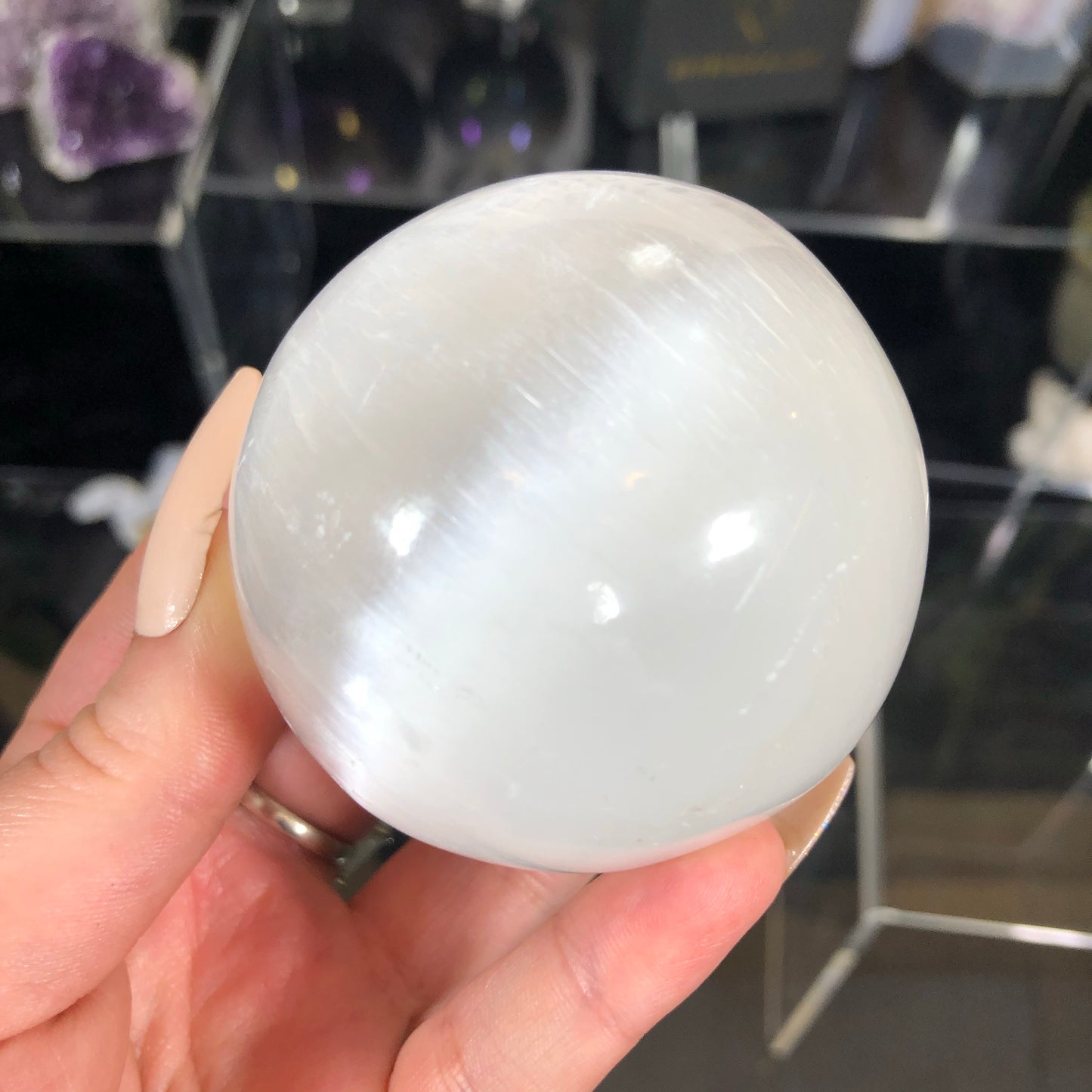 One Medium Selenite Sphere