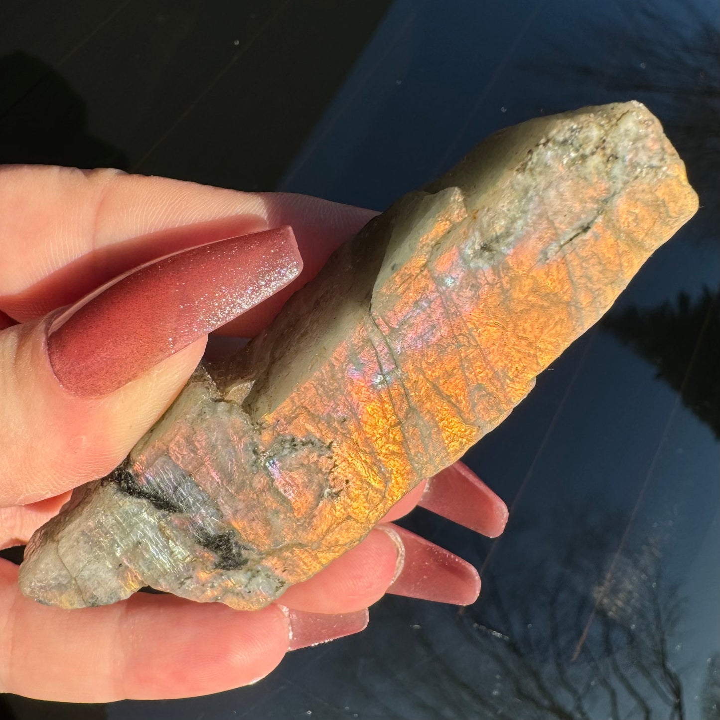 Natural Multicolored Labradorite Chunk