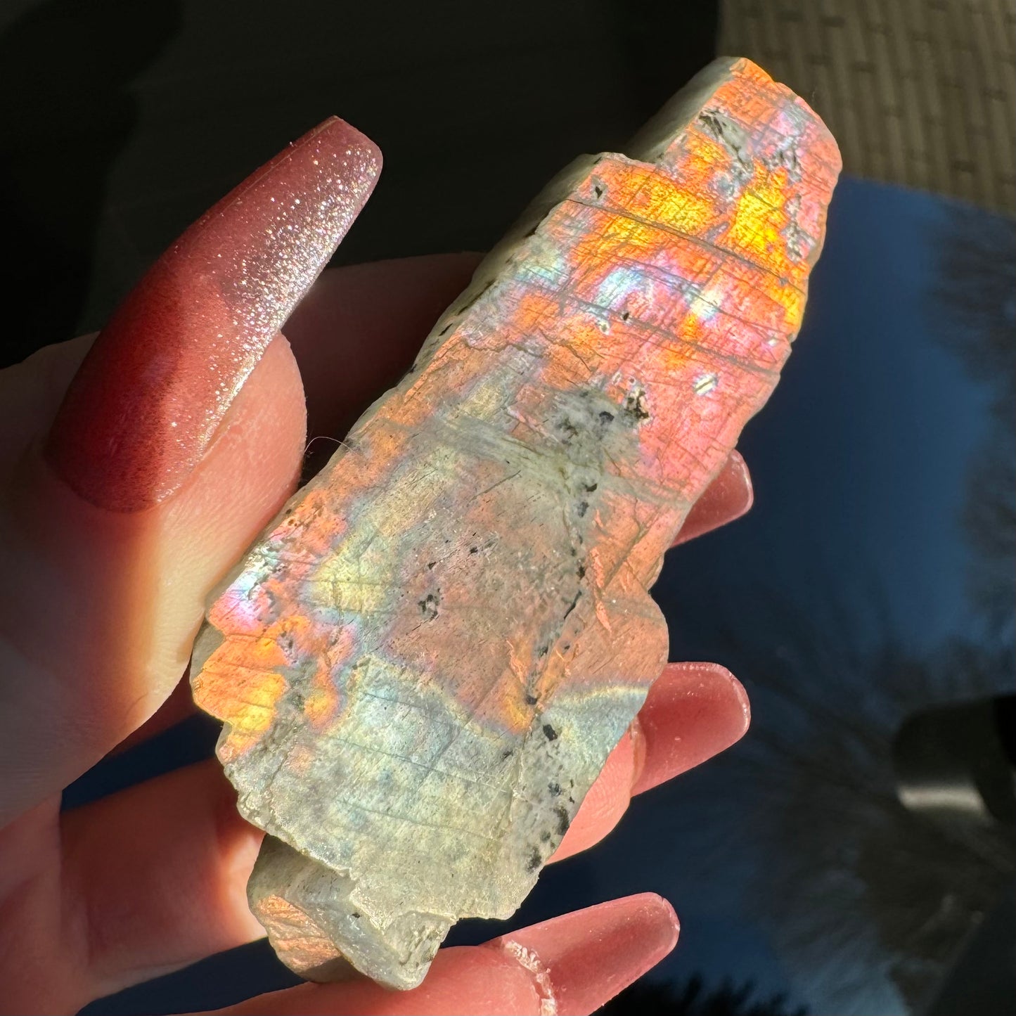 Natural Multicolored Labradorite Chunk