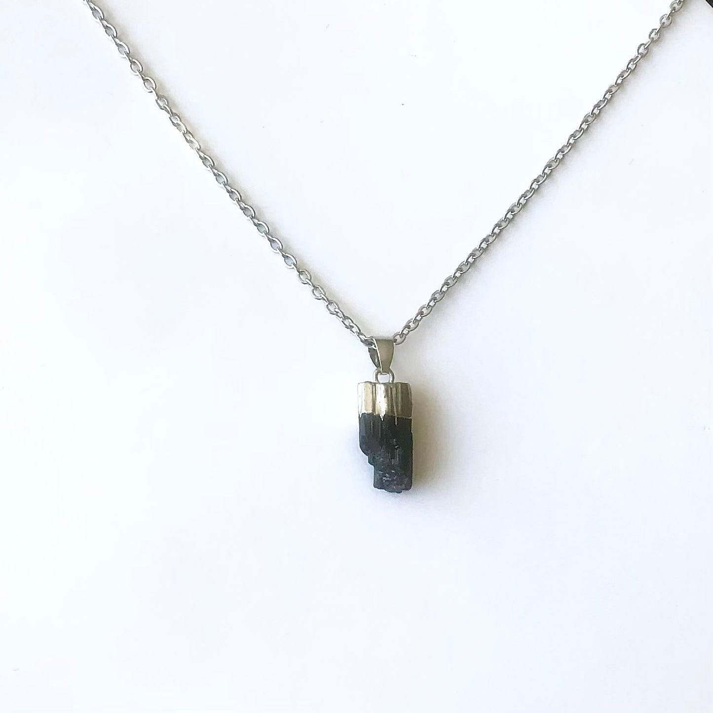 Natural Black Tourmaline Necklace