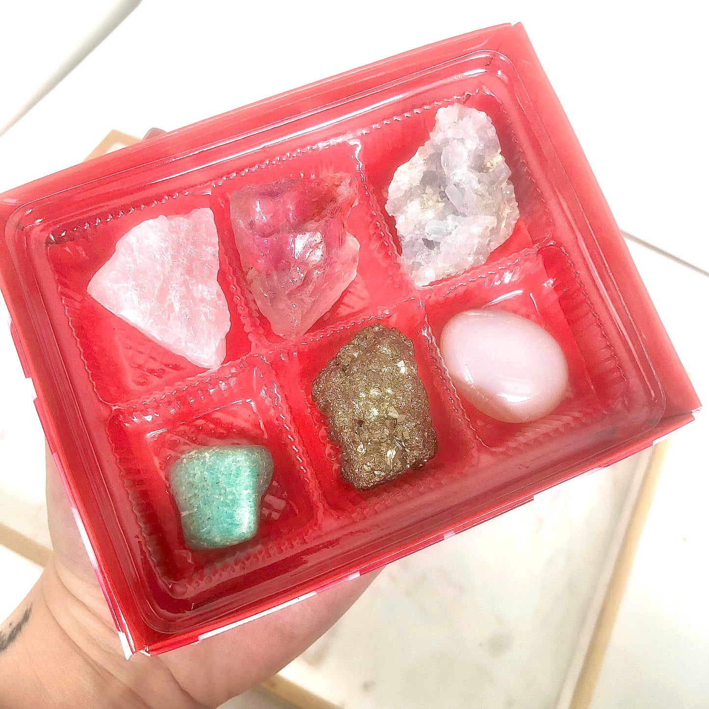 6PCS Valentine Crystal Box