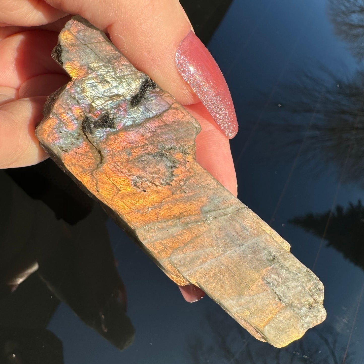 Natural Multicolored Labradorite Chunk