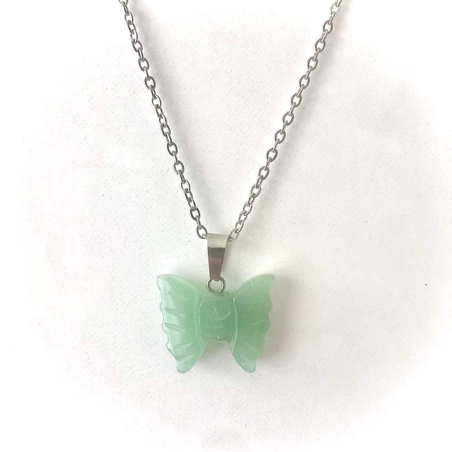 Green Aventurine Butterfly Necklace