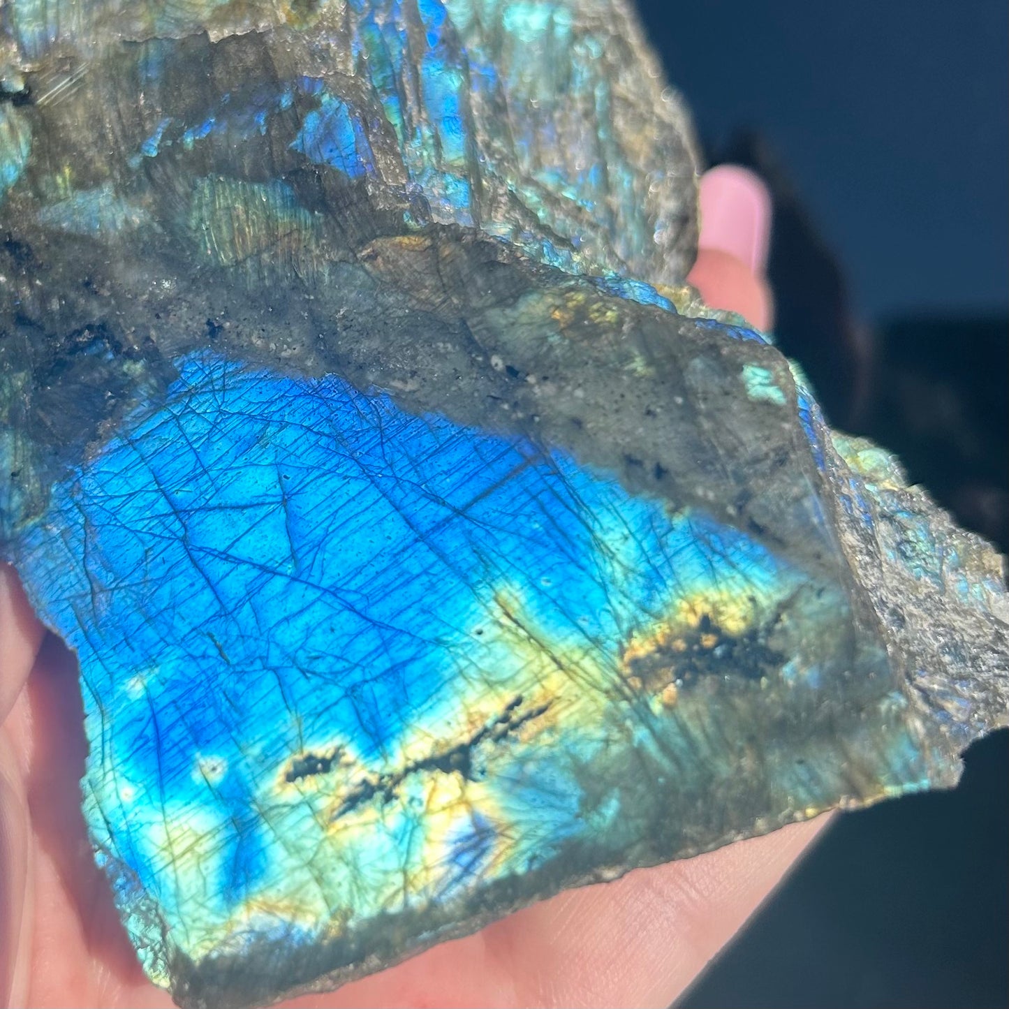 Flashy Labradorite Chunk from Madagascar