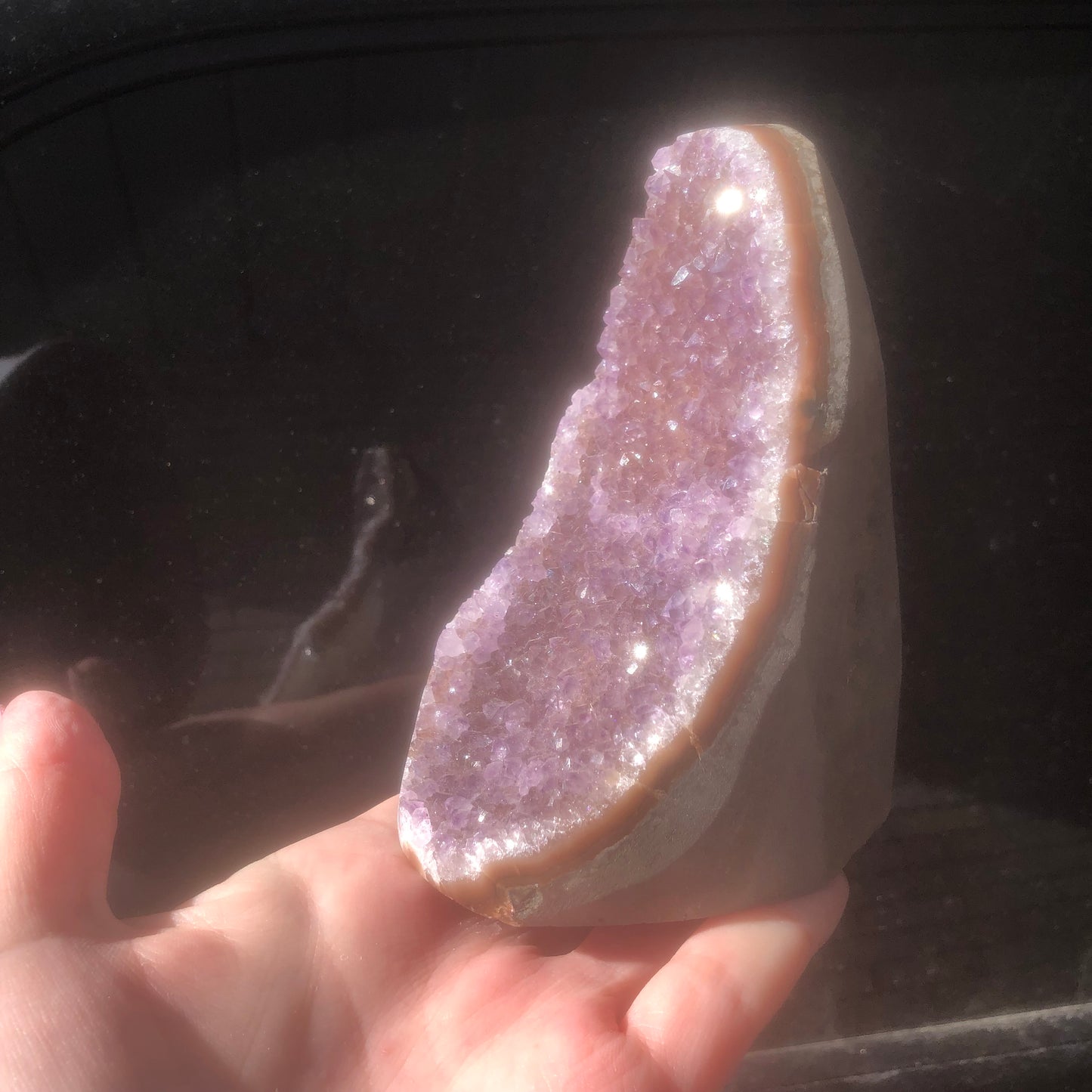 High Grade Reddish Druzy Rainbow Amethyst from Uruguay