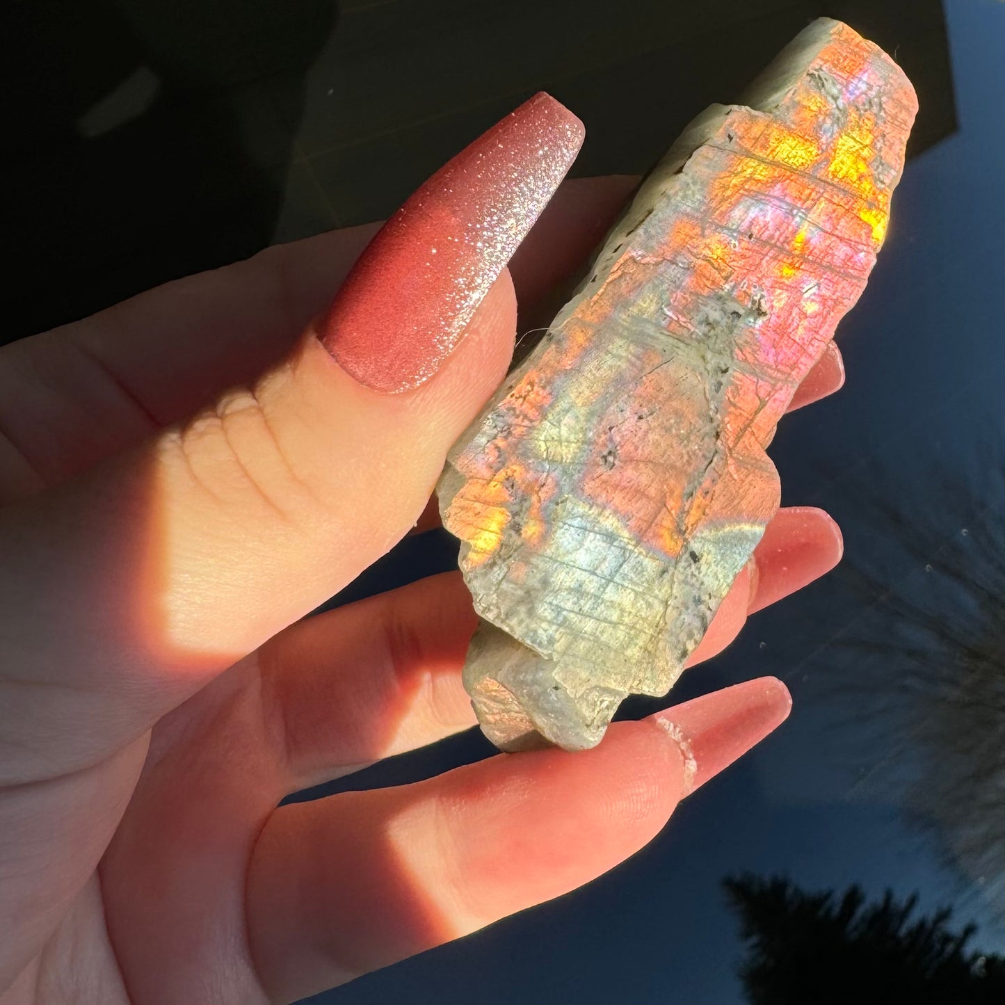 Natural Multicolored Labradorite Chunk