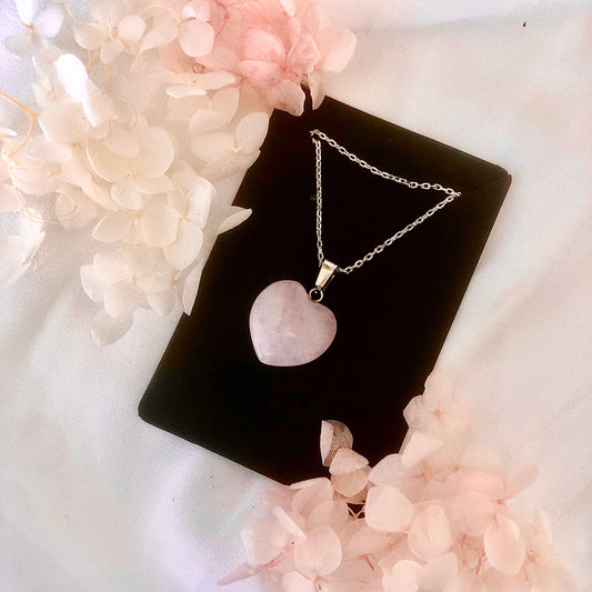 Unconditional Love - Rose Quartz Heart Necklace