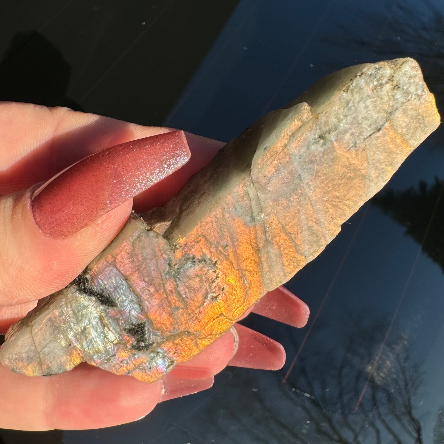 Natural Multicolored Labradorite Chunk