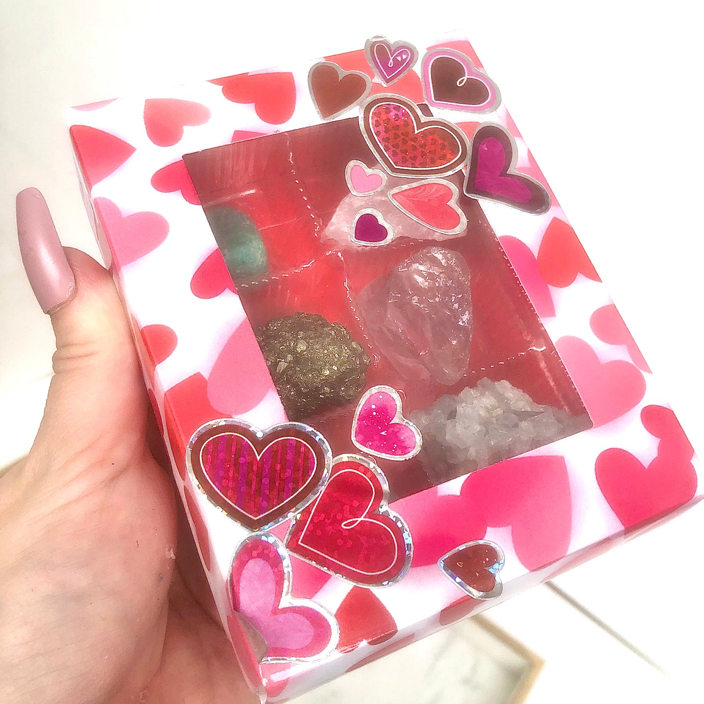 6PCS Valentine Crystal Box