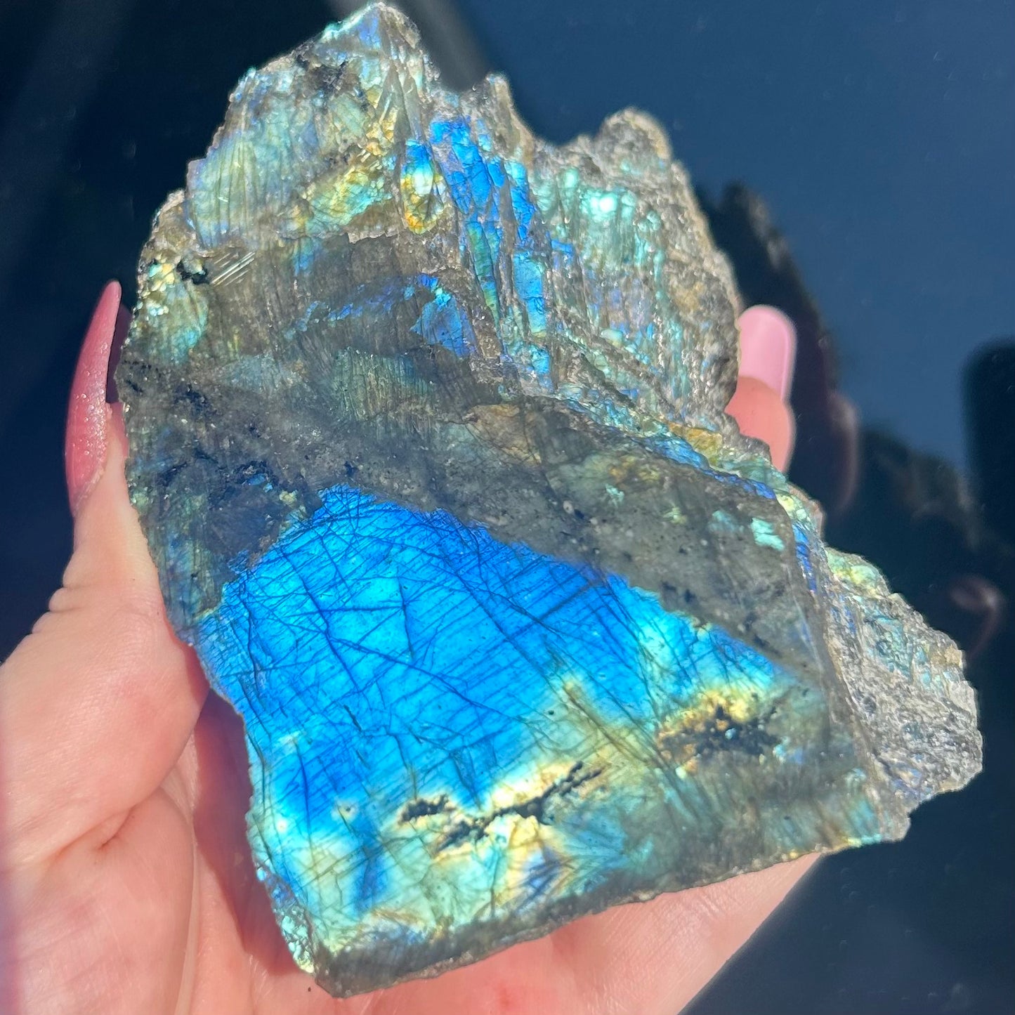 Flashy Labradorite Chunk from Madagascar